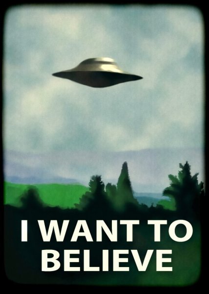 Плакат Малдера i want to believe