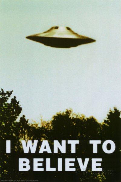 Плакат с НЛО I want to believe