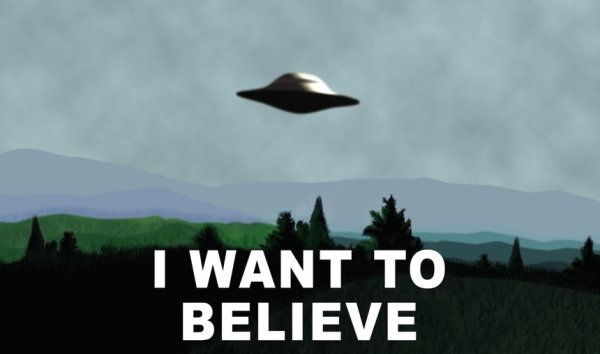 Плакат секретные материалы i want to believe