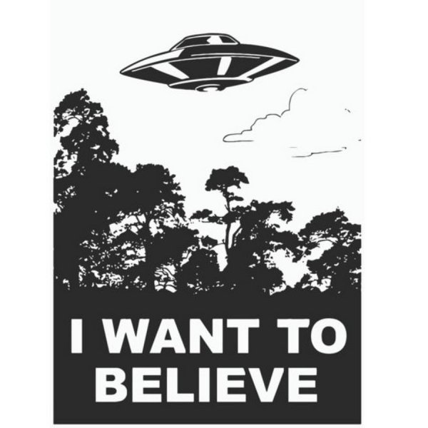 Плакат секретные материалы i want to believe