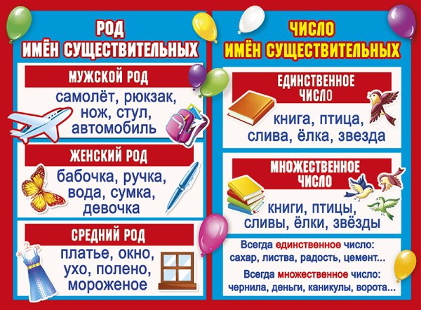 Род и число имени существительного