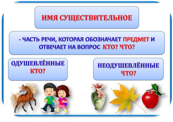 Плакат на тему существительное