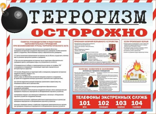 Стенд уголок антитеррористической безопасности