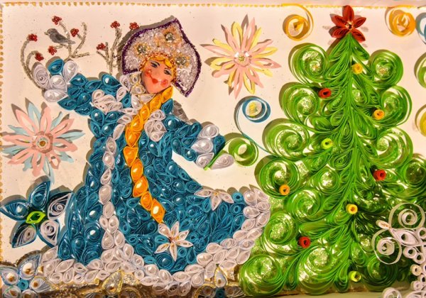 Елка из ладошек на новый год