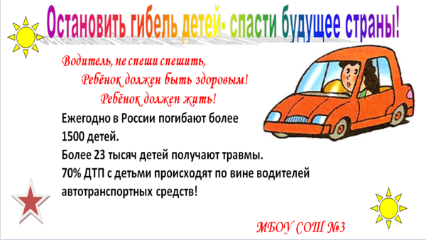 Памятка водителю от детей