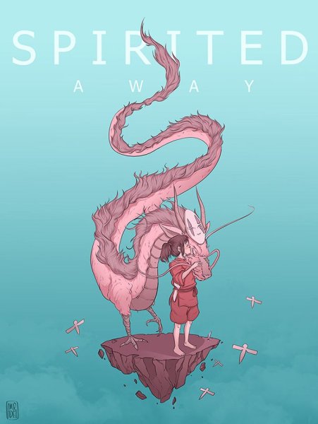 Хаяо Миядзаки Унесенные призраками Постер