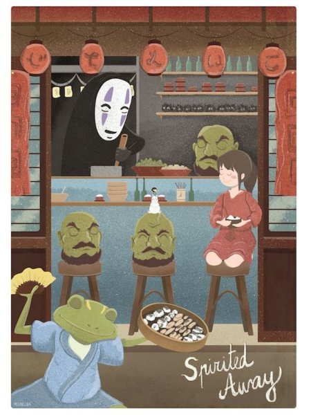 Миядзаки Унесенные призраками Постер