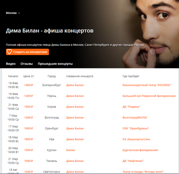 Дима билан афиша