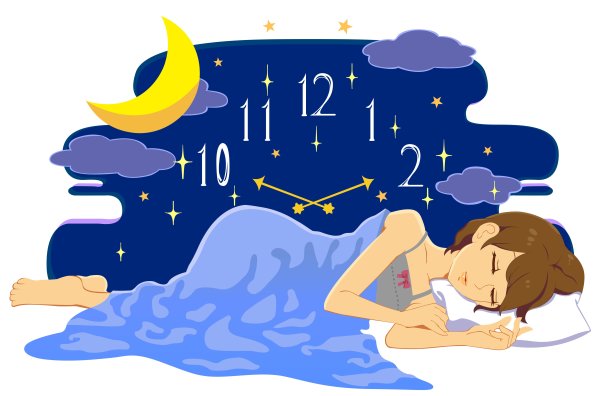 Здоровый сон на белом фоне