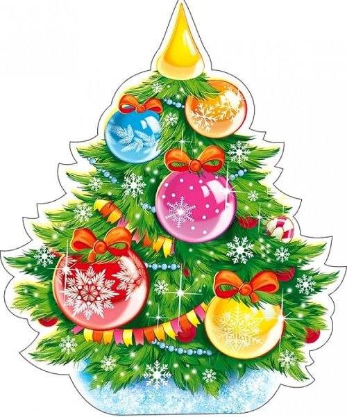 Новогодняя елка вырубной плакат