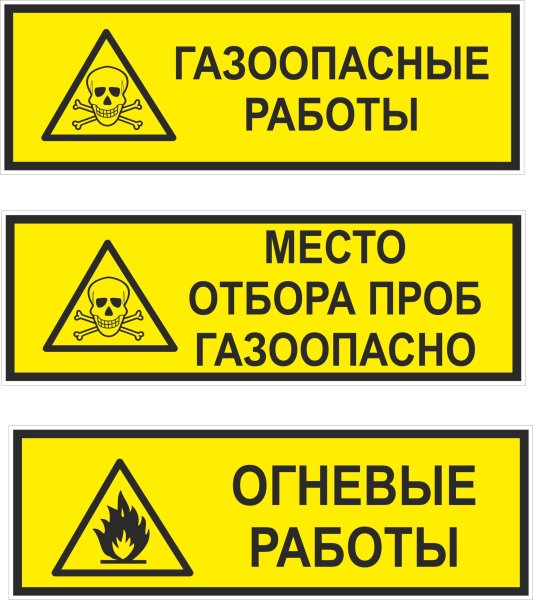 Огневые работы табличка