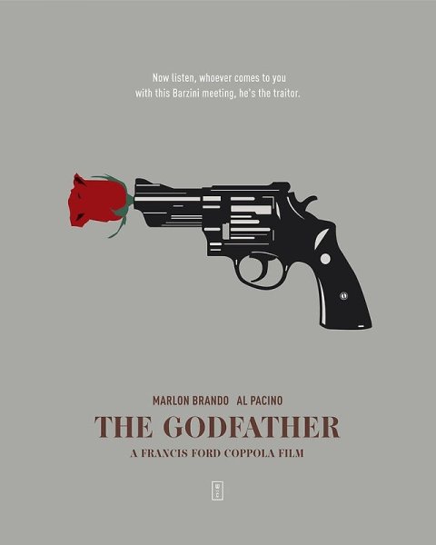 Минималистичный Постер крестный отец