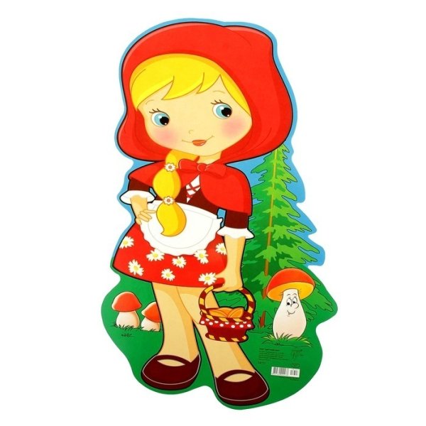 Красная шапочка трафарет цветной