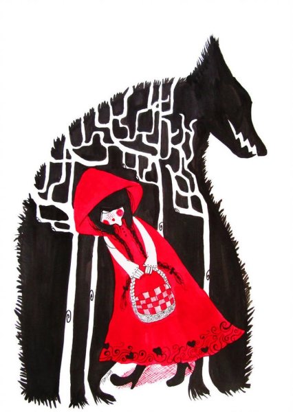 Стилизованная красная шапочка