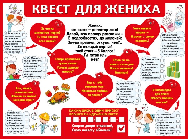 Выкуп невесты конкурсы для жениха прикольные