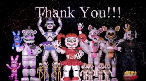Плакат ФНАФ thank you