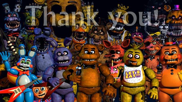 FNAF плакат thank you