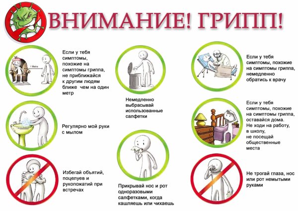 Грипп памятка для детей