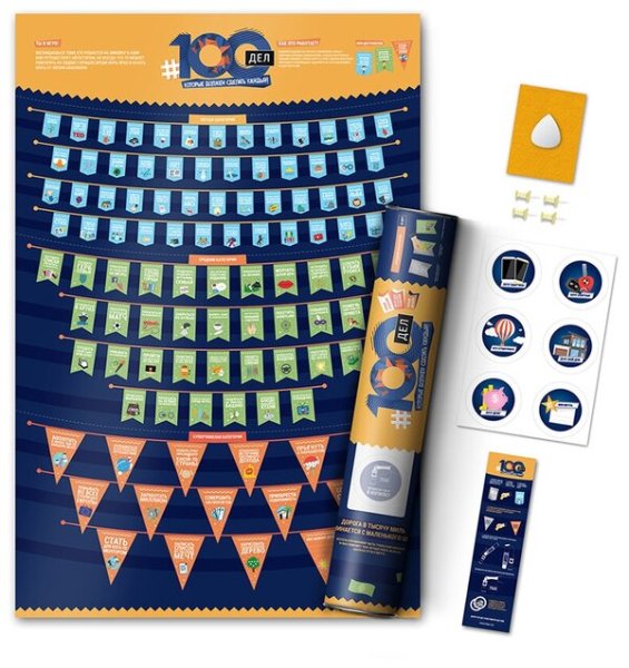 Скретч-Постер 100 фильмов