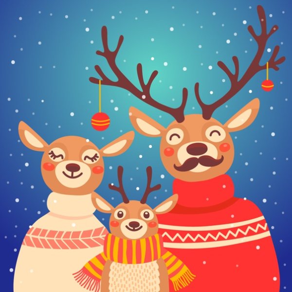 Reindeer Family - семья оленей