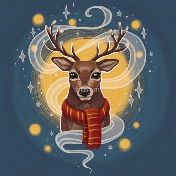 Олень в шарфике