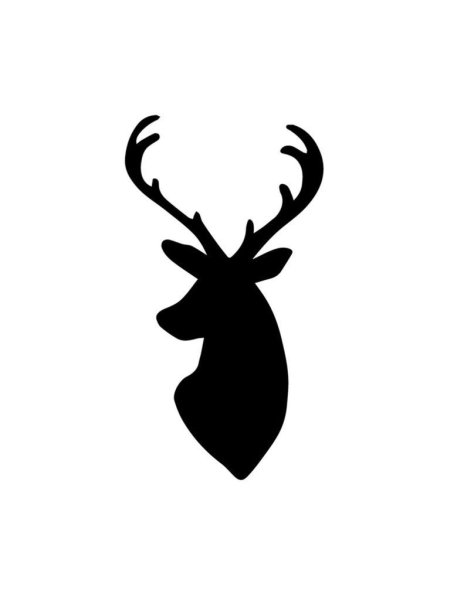 Постер силуэт оленя