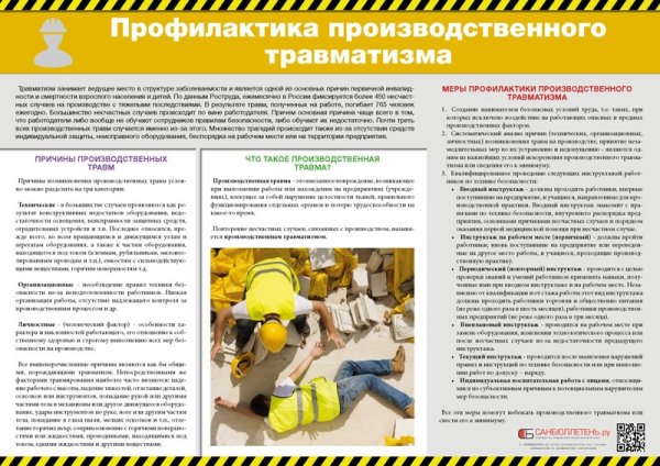 Профилактика производственного травматизма