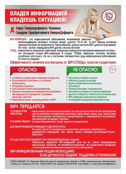 ВИЧ инфекция плакат