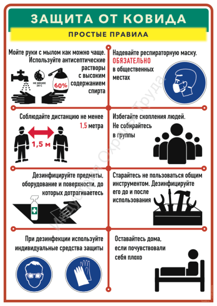 Плакат защита от ковид