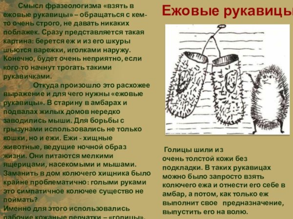 Ежовые рукавицы