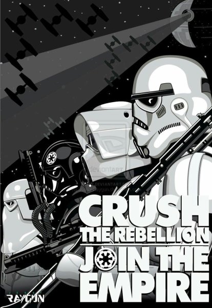 Плакат propaganda Star Wars Empire