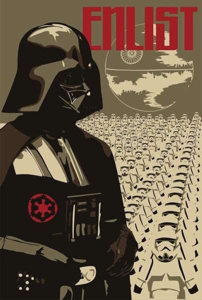 Плакат propaganda Star Wars Empire