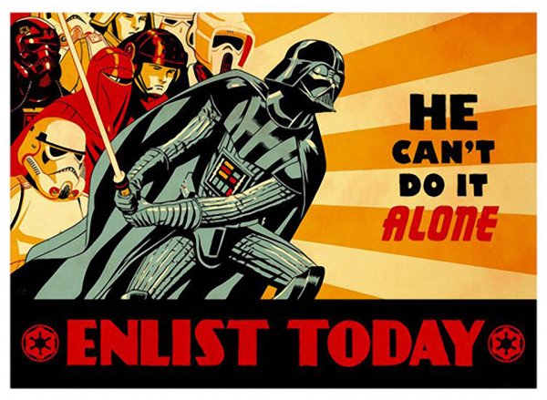 Плакат propaganda Star Wars Empire