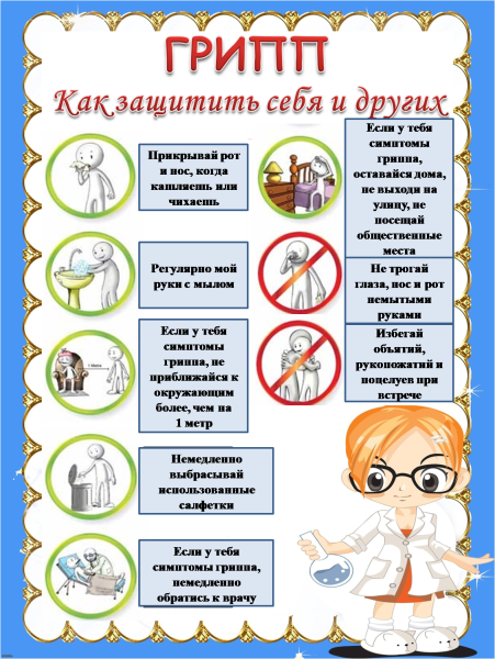 Профилактика заболевания ОРВИ И гриппа памятка