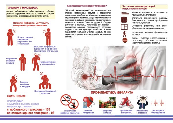 Профилактика инфаркта миокарда памятка