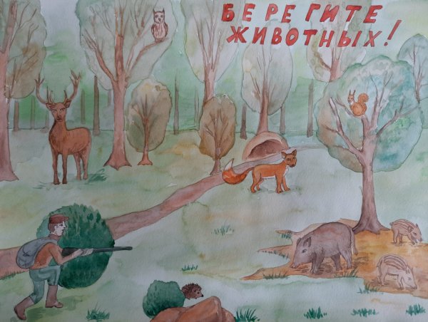 Плакат берегите жевотны