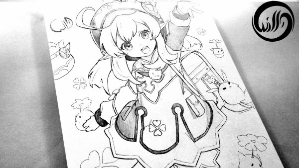 Раскраска Genshin Impact Klee