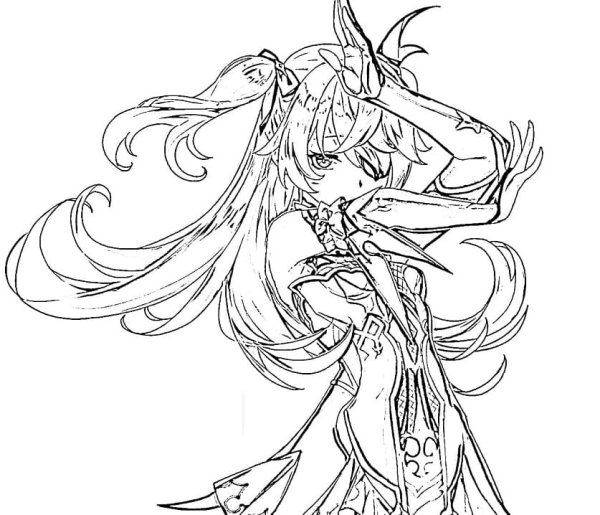 Раскраски аниме Геншин Импакт