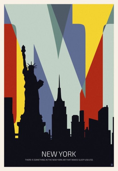 Дизайнерские плакаты про города