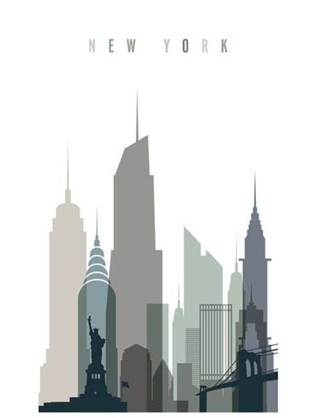 Вид Нью Йорка плакат
