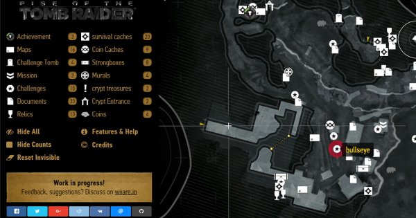 Tomb Raider геотермальная Долина карта