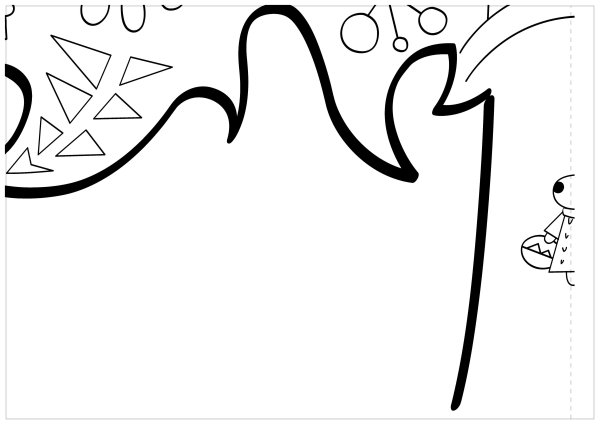 Елка раскраска большая