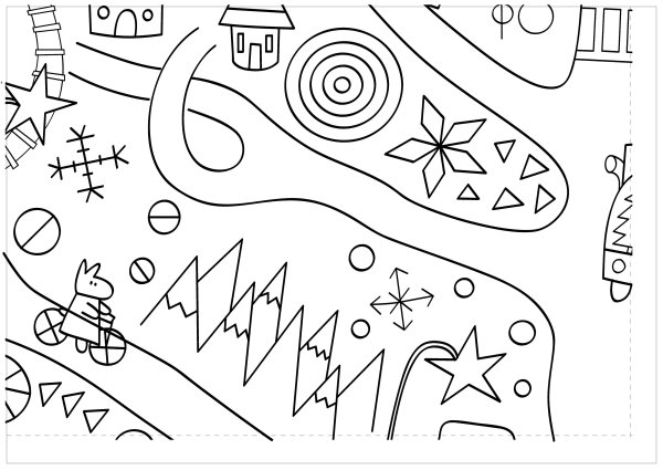 Елка раскраска большая