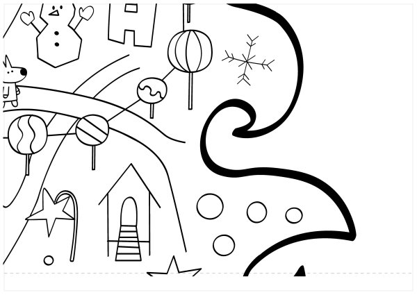 Елка раскраска