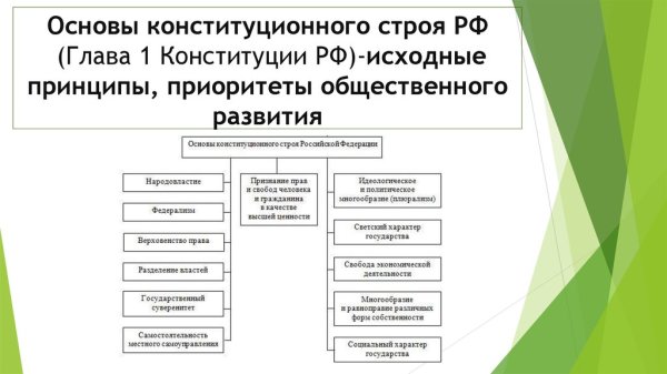 Таблица принципы конституционного строя РФ 1 глава