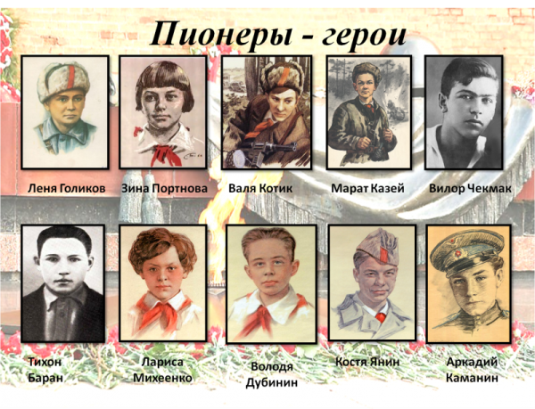 Плакат пионеры герои Великой Отечественной войны