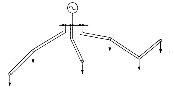 Нарисуйте схему разветвленных трубопроводов.