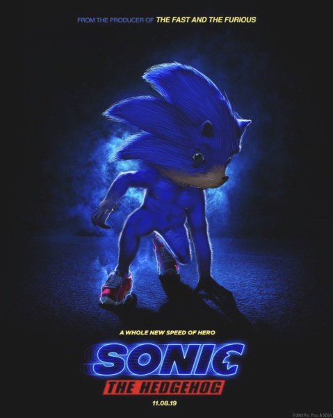 Соник в кино gif