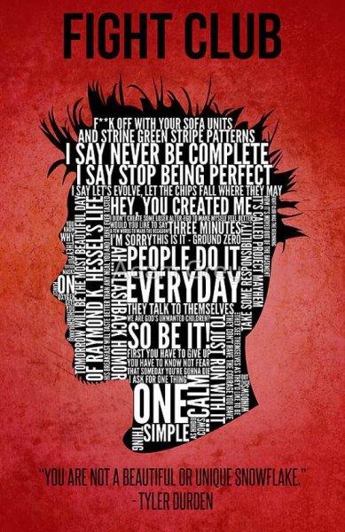 Tyler Бойцовский клуб Постер