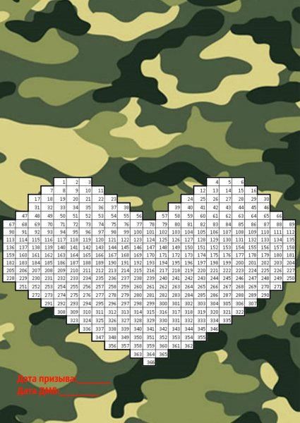 Календарь солдат